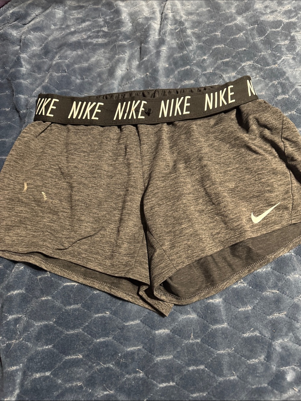 Nike Women’s Charcoal Grey Athletic Shorts with Branded Waistband